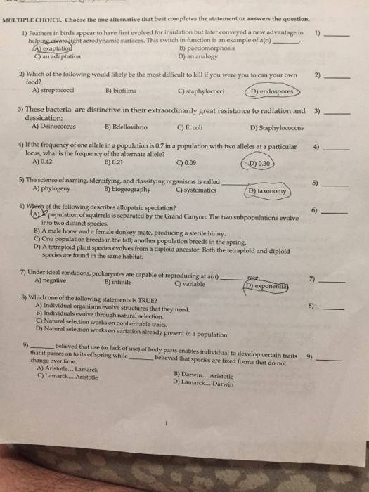 Solved MULTIPLE CHOICE, Choose The One Alternative That Best | Chegg.com