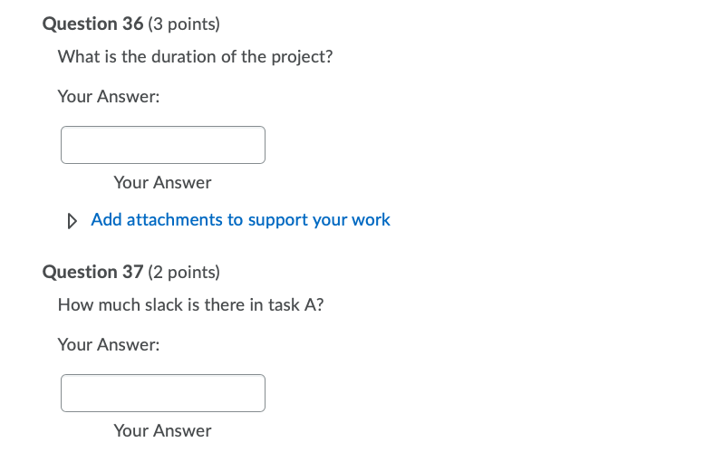 Solved You are given the following parameters for a project. | Chegg.com