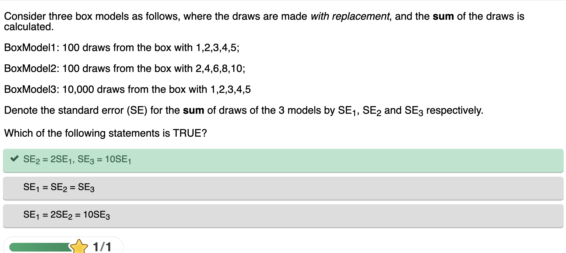 Solved Consider three box models as follows, where the draws | Chegg.com