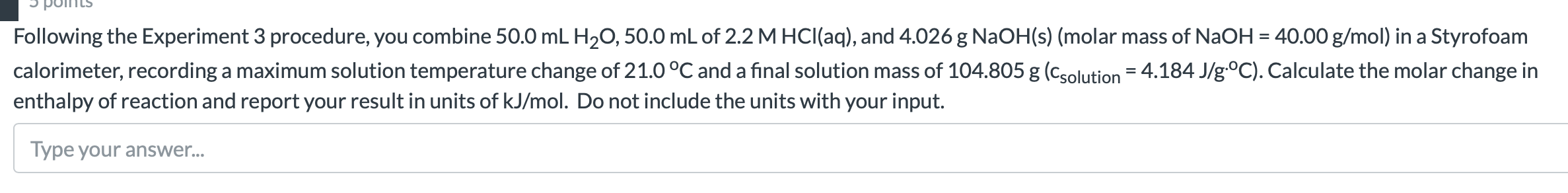Solved Following the Experiment 3 procedure, you combine | Chegg.com