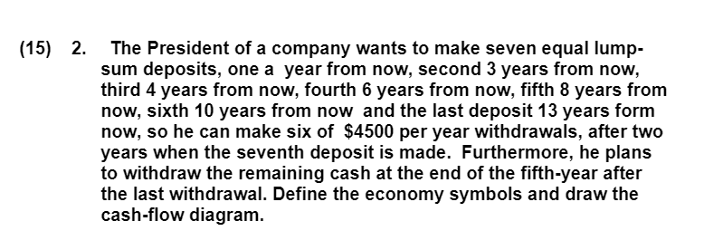 Solved (15) 2. The President Of A Company Wants To Make | Chegg.com