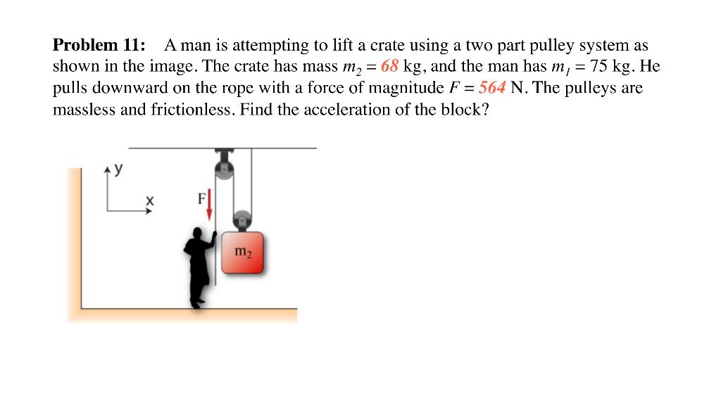 Solved Problem 11 A man is attempting to lift a crate using