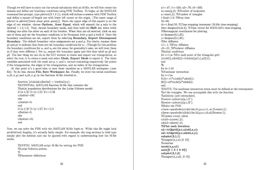 Please try to rewrite the Matlab codes in clear and