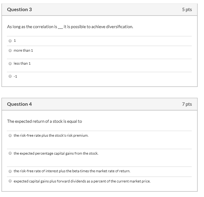 Solved Question 3 5 pts As long as the correlation is_it is | Chegg.com
