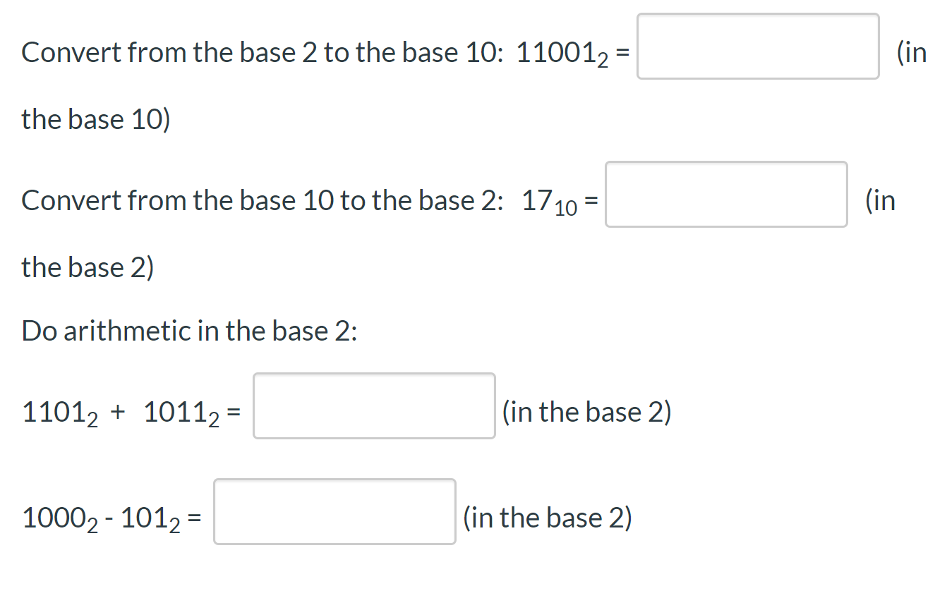 conversion base 10 vers base 2