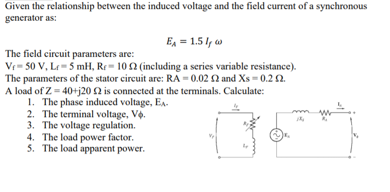 Solved Given the relationship between the induced voltage | Chegg.com