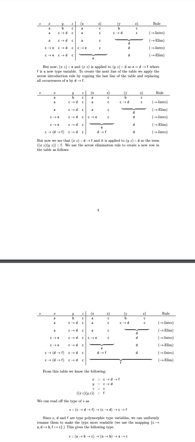 Type Inference - A Table Based Method In class I | Chegg.com