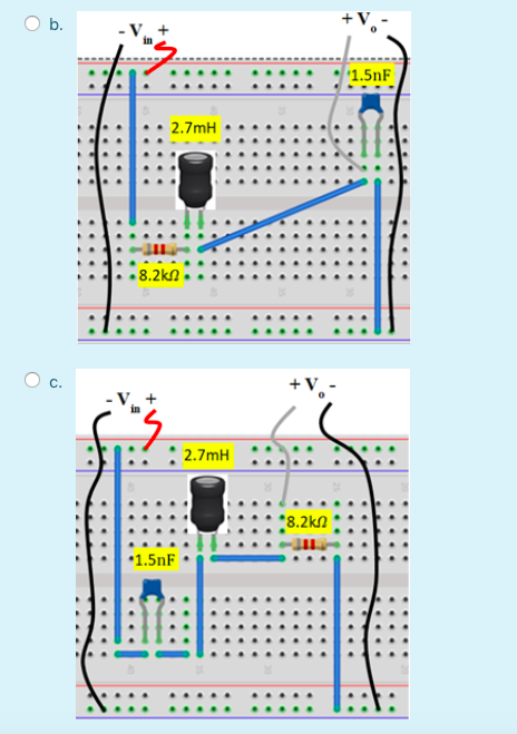 Solved Which breadboard setup shows the correct | Chegg.com