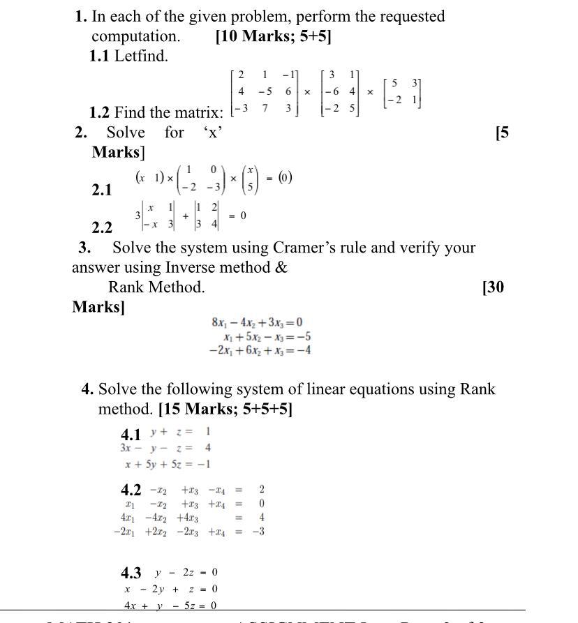 Solved 3 5 16 31 1 4 X 2 7 X 1 2 3 3 0 H 1 Chegg Com