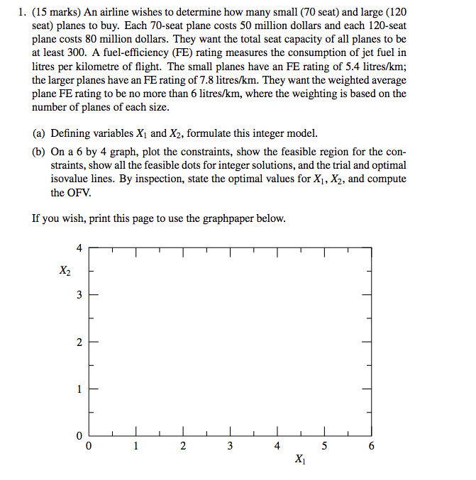 Solved 1. (15 marks) An airline wishes to determine how many | Chegg.com