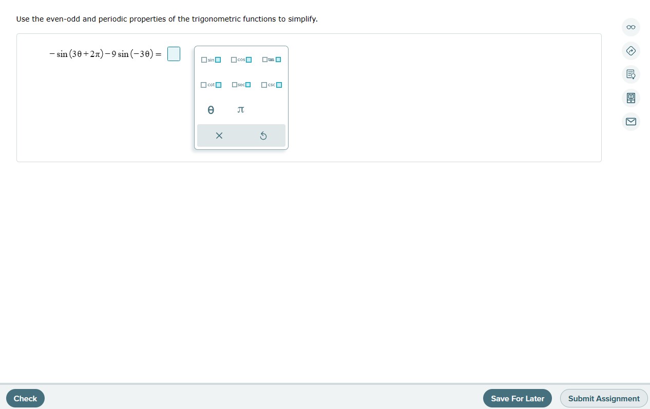 Solved Use the even-odd and periodic properties of the | Chegg.com