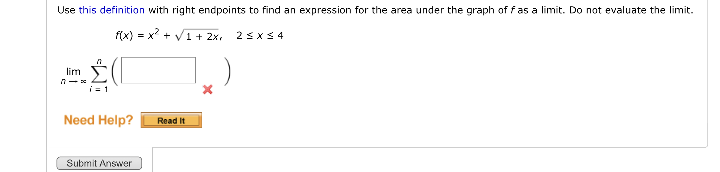 Solved Use This Definition With Right Endpoints To Find An 