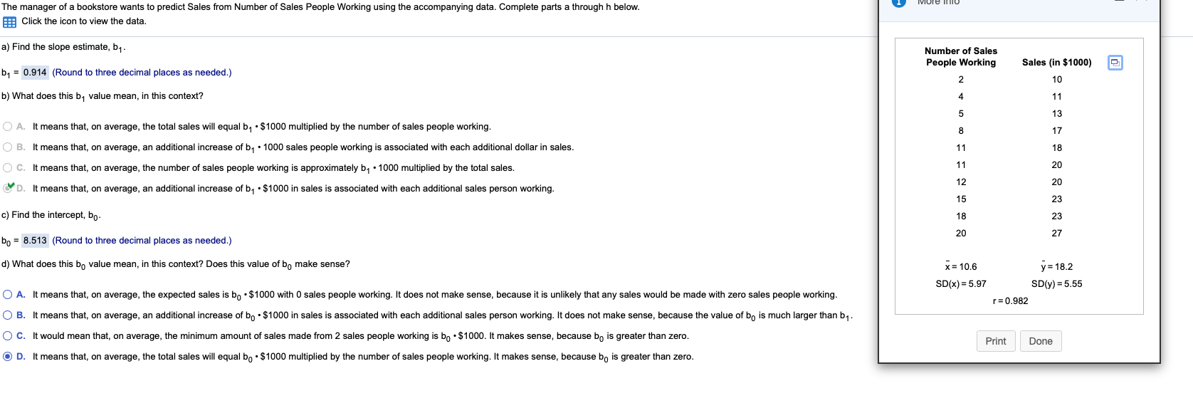 Solved The manager of a bookstore wants to predict Sales