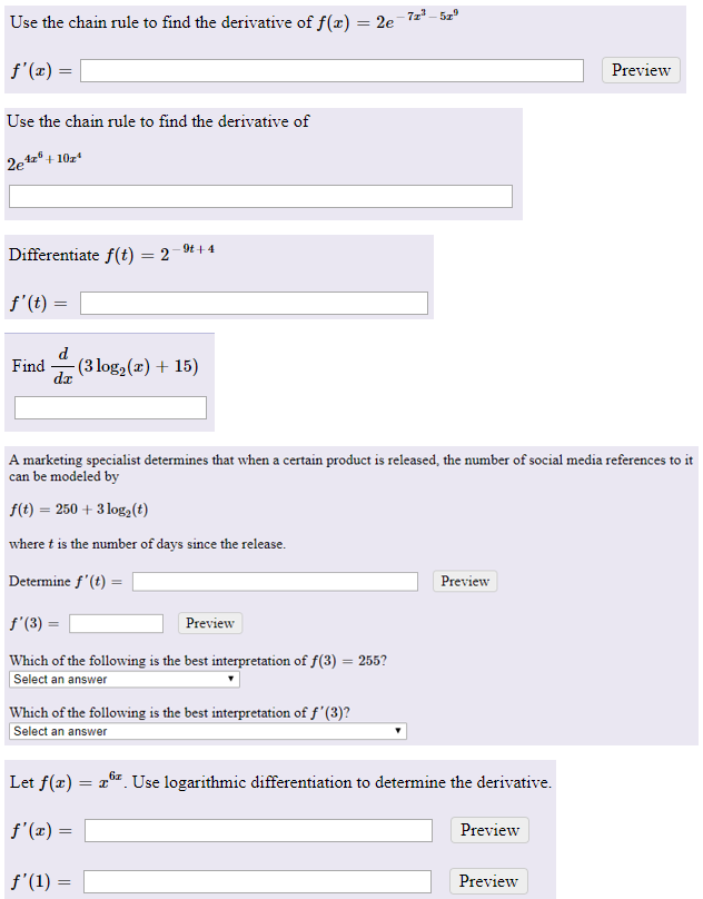 Solved 72 5 Use the chain rule to find the derivative of | Chegg.com