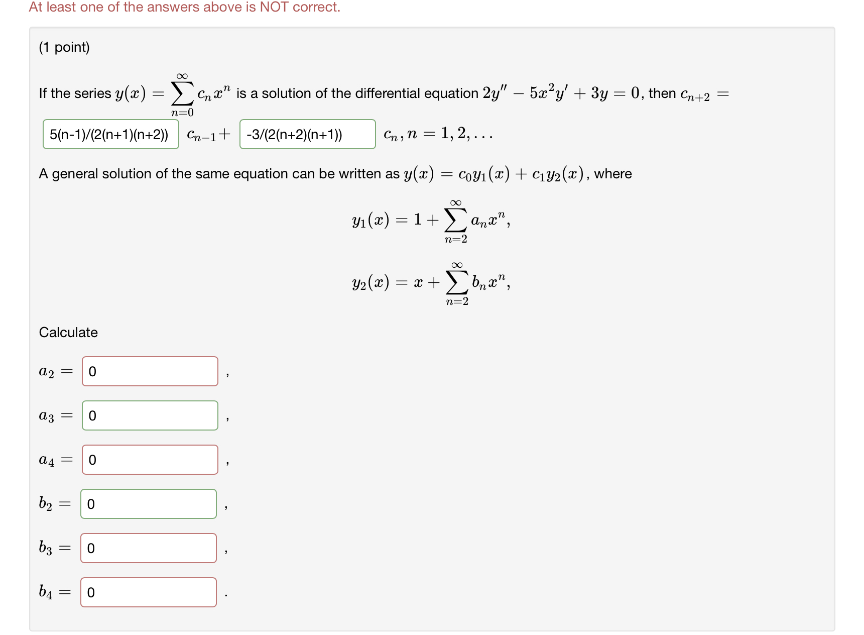 Solved If The Series Y(x)=∑n=0∞cnxn Is A Solution Of The | Chegg.com