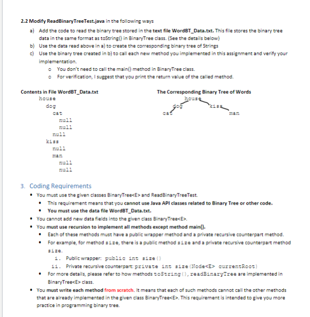 Solved 2. Overview You are given the classes | Chegg.com