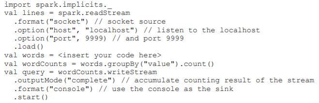 Solved import spark. implicits. val lines = spark.readstream | Chegg.com