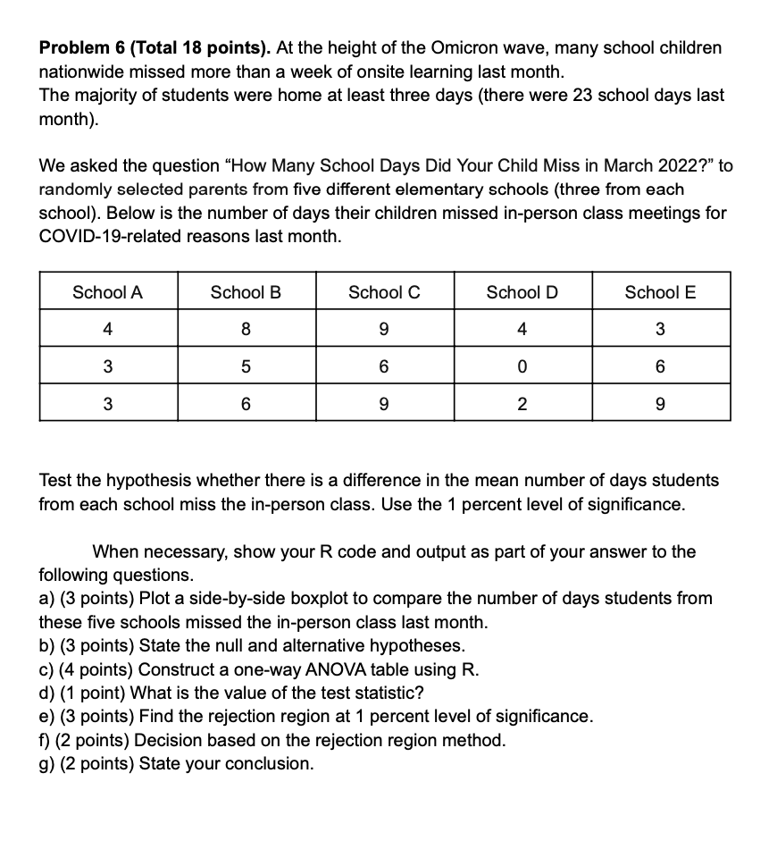 Solved Problem 6 (Total 18 points). At the height of the