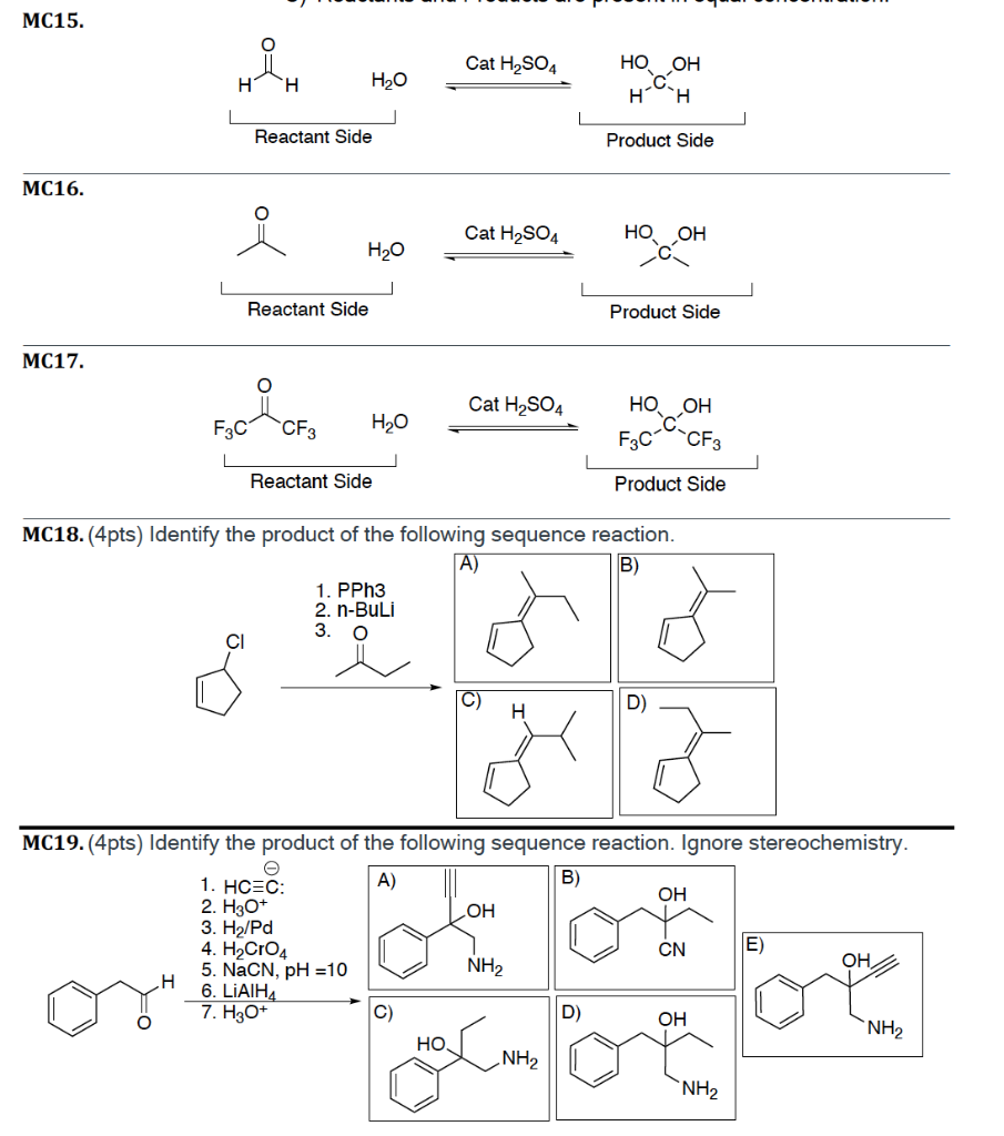 Solved Predict the side of the reaction that predominates | Chegg.com