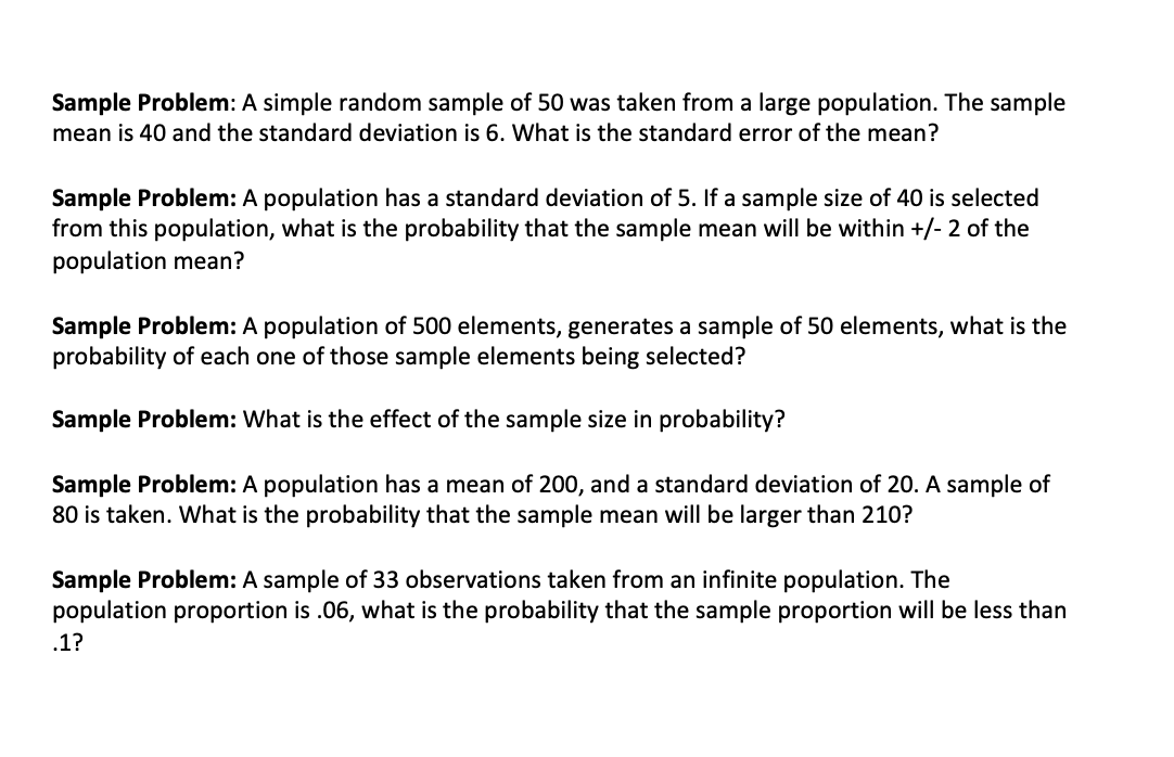 Solved Sample Problem: A simple random sample of 50 was | Chegg.com