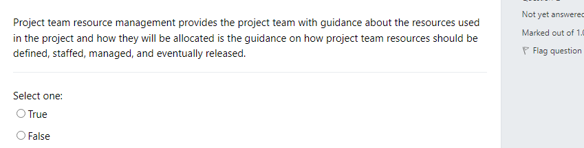 Solved The project manager is the key individual to develop | Chegg.com