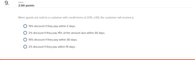 Solved: When Goods Are Sold To A Customer With Credit Term&hellip; | Chegg.com