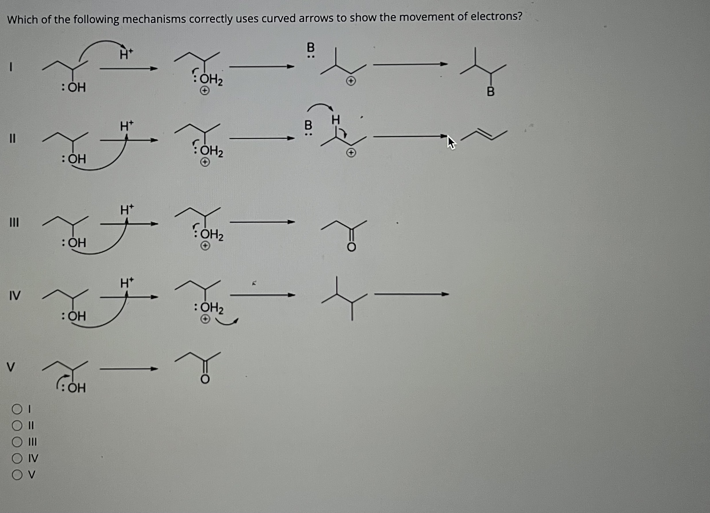 Solved Which of the following mechanisms correctly uses | Chegg.com