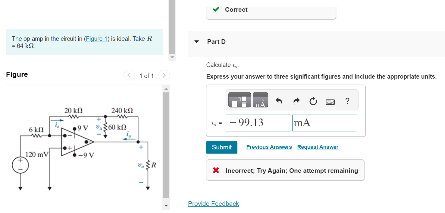 Solved The op amp in the circuit in (Figure 1) is ideal. | Chegg.com