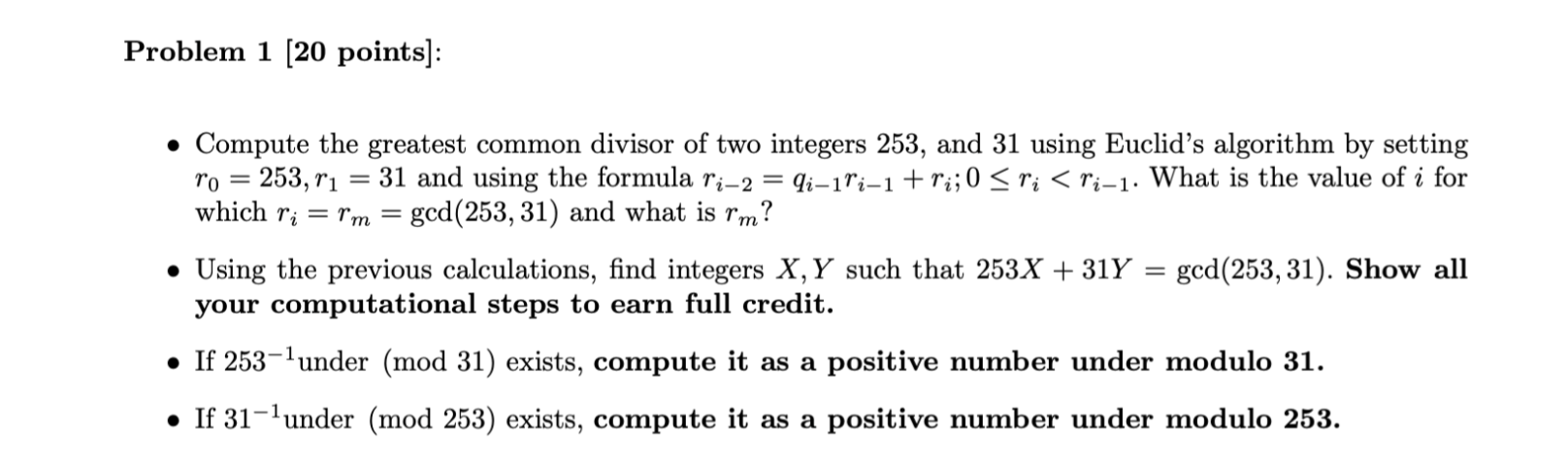 Solved - Compute the greatest common divisor of two integers | Chegg.com