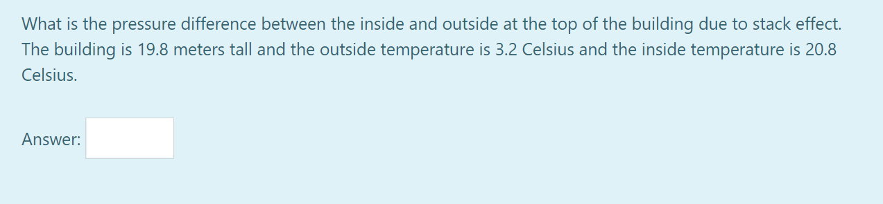 Solved What is the pressure difference between the inside | Chegg.com