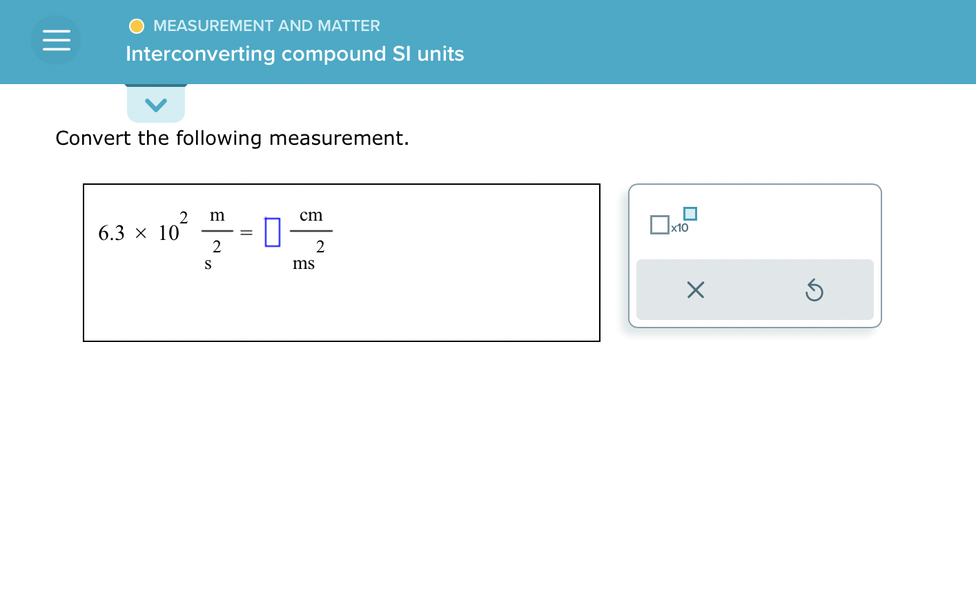 solved-convert-the-following-measurement-6-3-10-2-m-s2