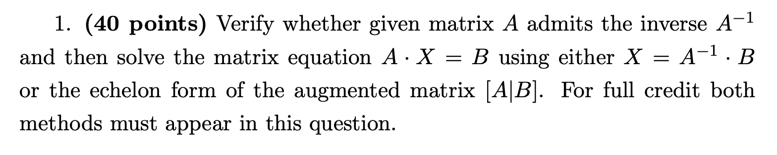 Solved Question C. 1 0 1 1 A= 1 1 B = 1 0 | Chegg.com