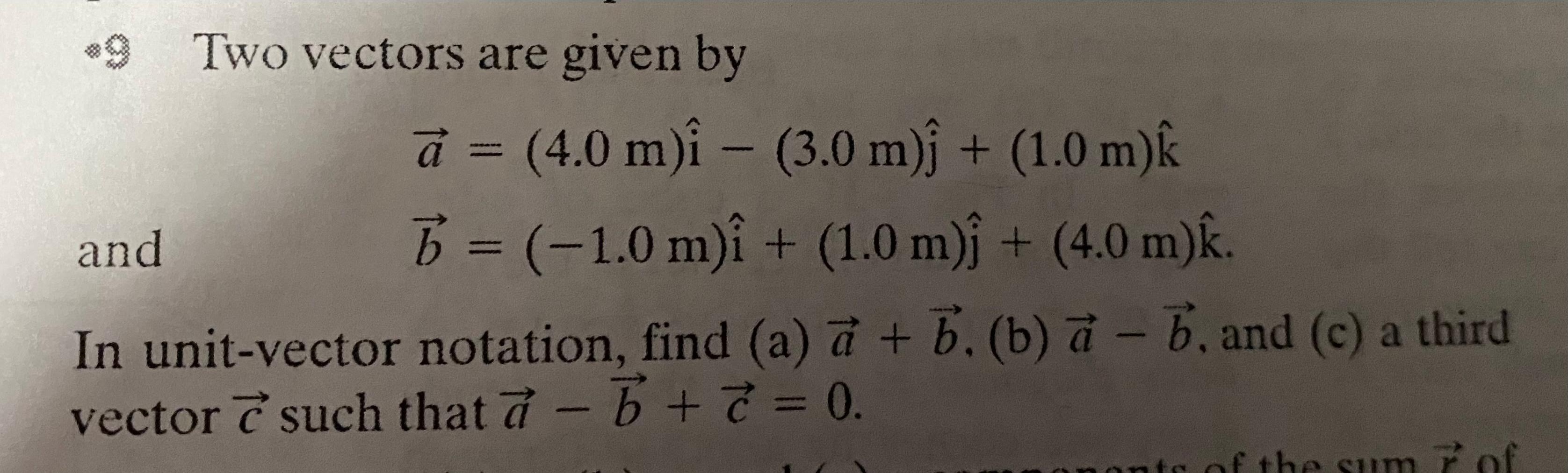 Solved 29 Two Vectors Are Given By A 4 0 M I 3 0 M Chegg Com