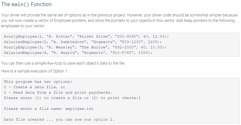 In C++ I've got my code listed below the project | Chegg.com
