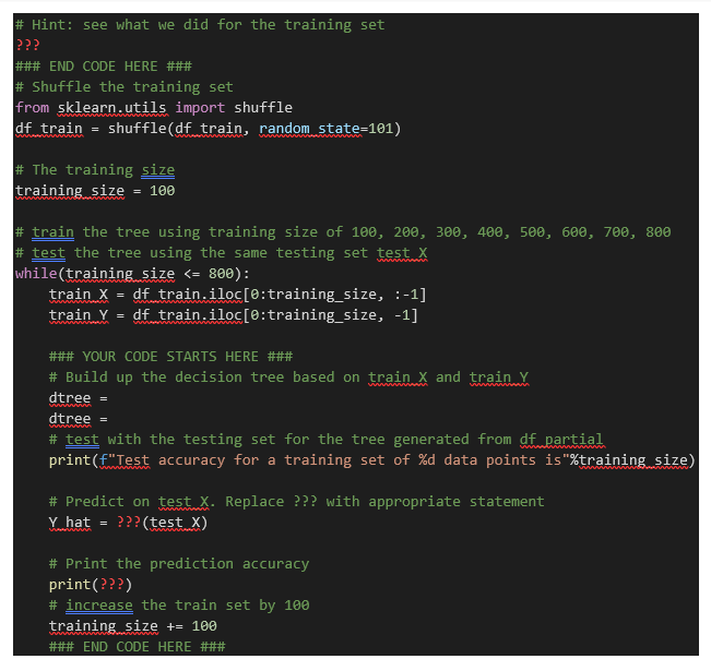 Solved Fill in ALL parts that start "START CODE HERE", | Chegg.com
