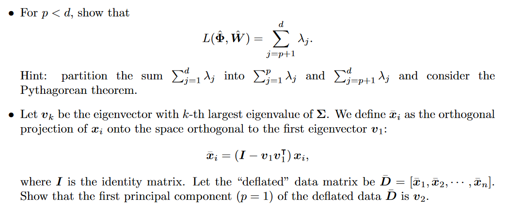 Suppose we want to find an orthogonal set of p linear | Chegg.com