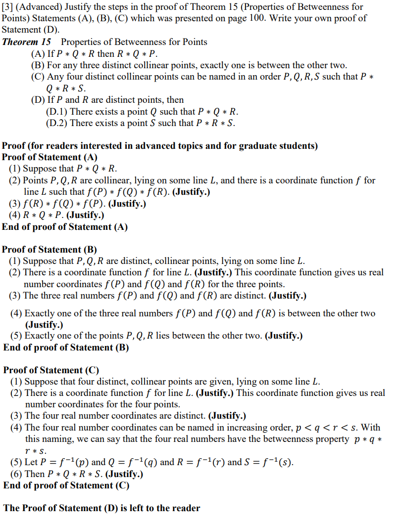 3 Advanced Justify The Steps In The Proof Of Chegg Com