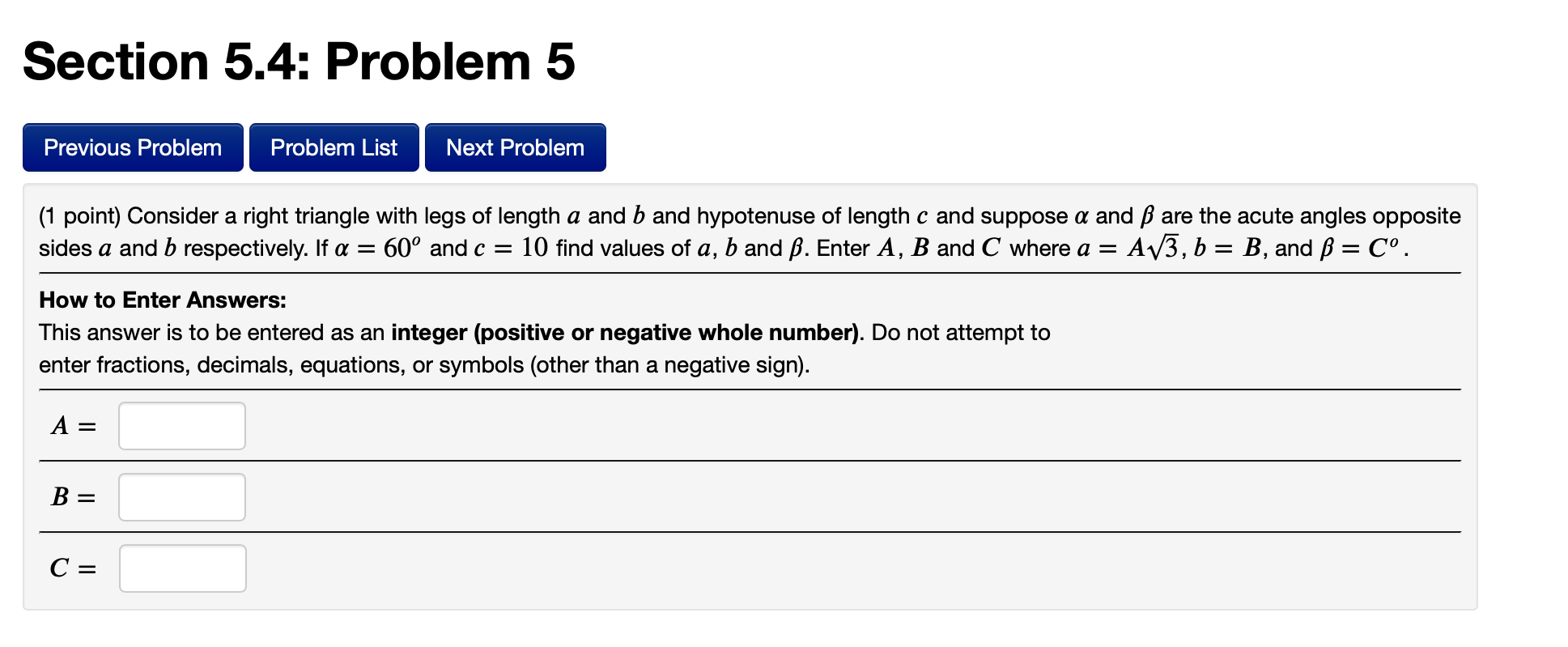 Solved Section 5.4: Problem 5 Previous Problem Problem List | Chegg.com