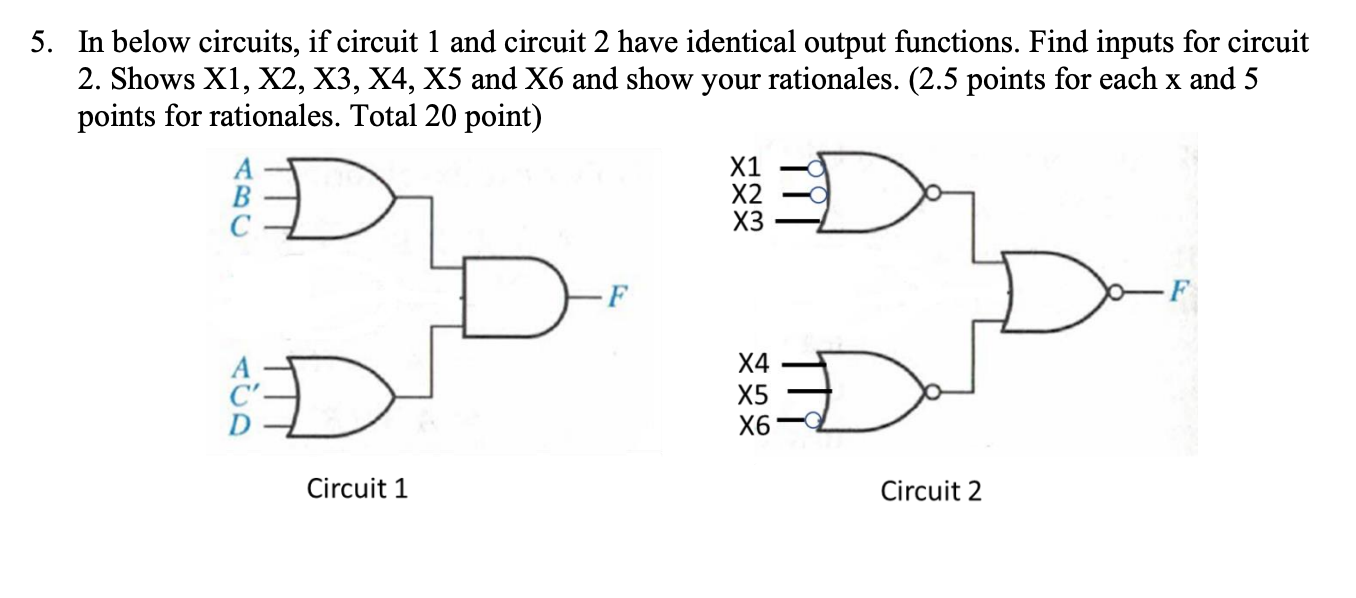 Solved 5. In below circuits, if circuit 1 and circuit 2 have | Chegg.com
