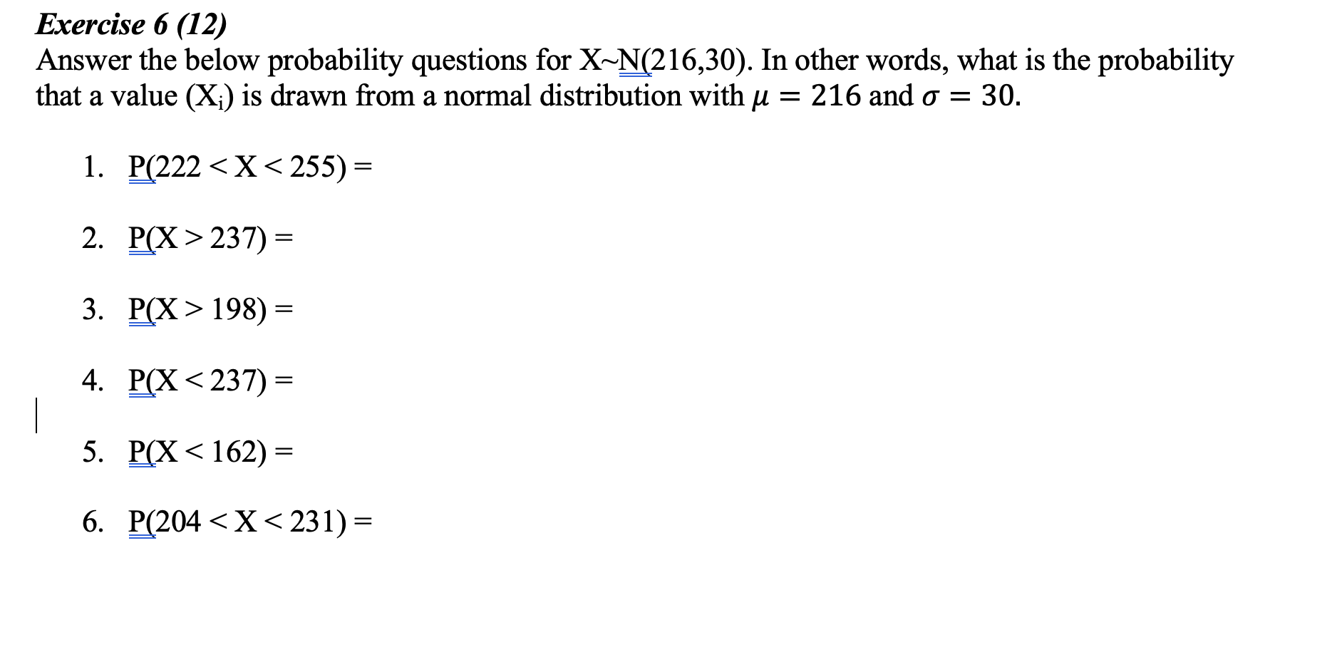 Solved Exercise 6 (12) Answer The Below Probability | Chegg.com