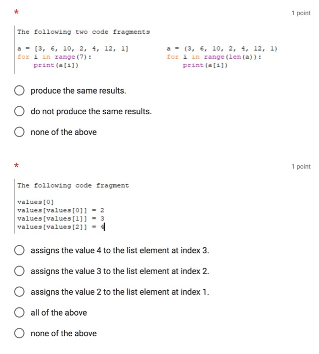 Solved Multiple Choice Select the correct answer for each of | Chegg.com