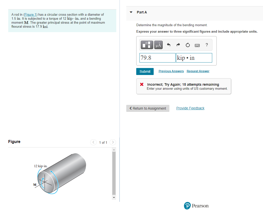 Solved A rod in (Figure 1) has a circular cross section | Chegg.com