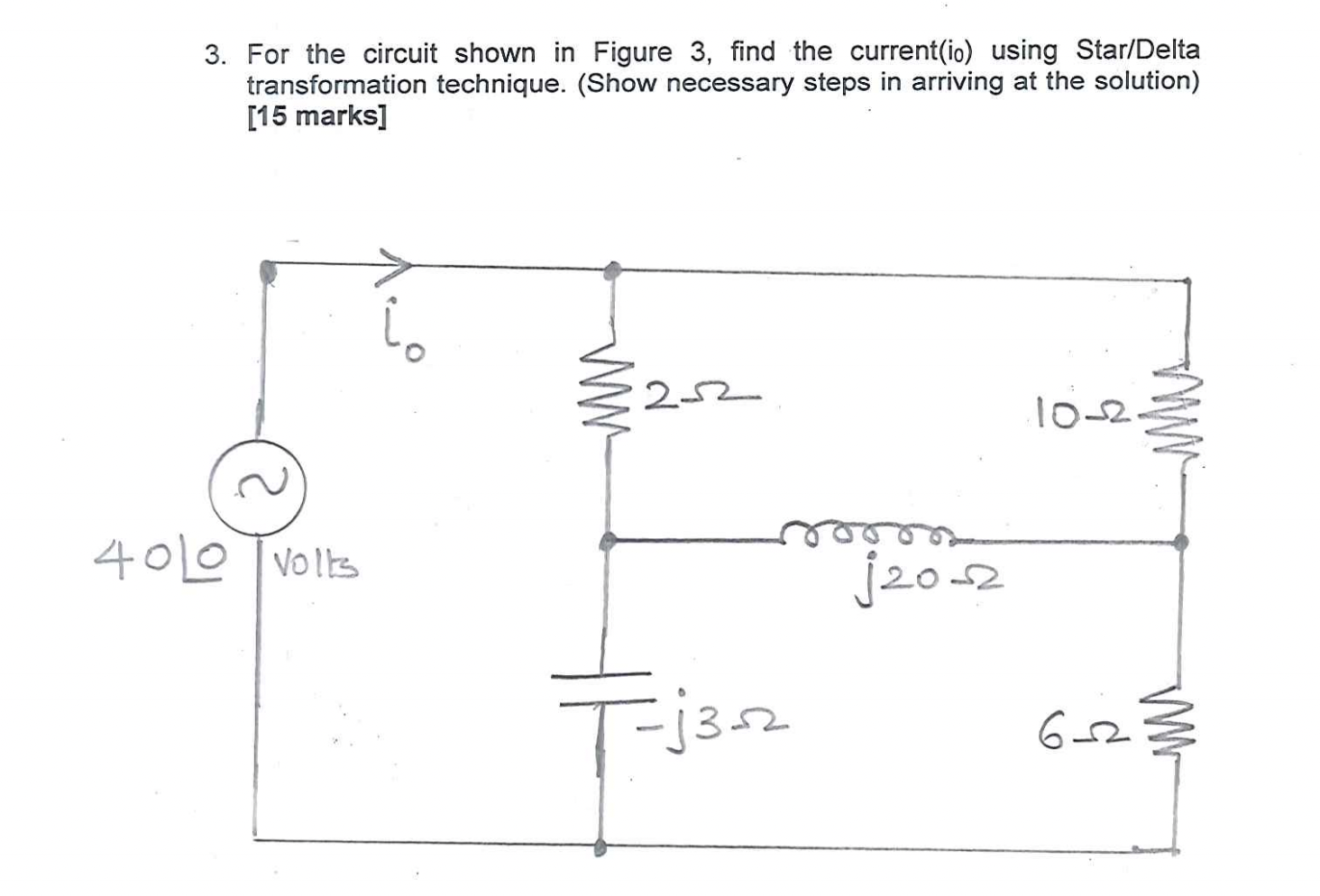 Solved 3. For the circuit shown in Figure 3, find the | Chegg.com