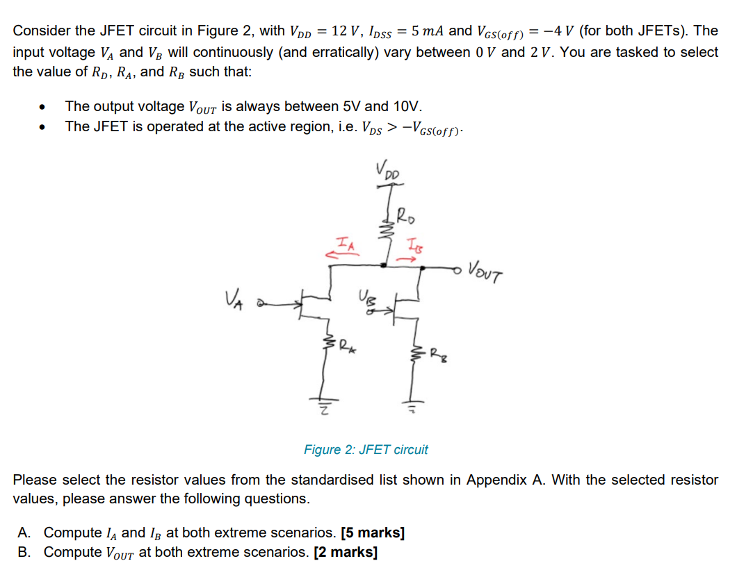 Solved Consider the JFET circuit in Figure 2, with Vpp = 12 | Chegg.com