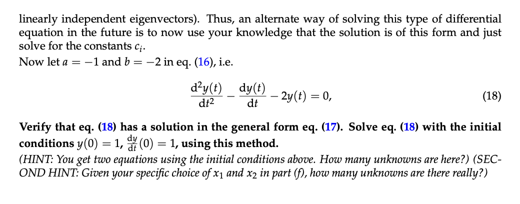 Solved 5. Vector Differential Equations Note: it's | Chegg.com