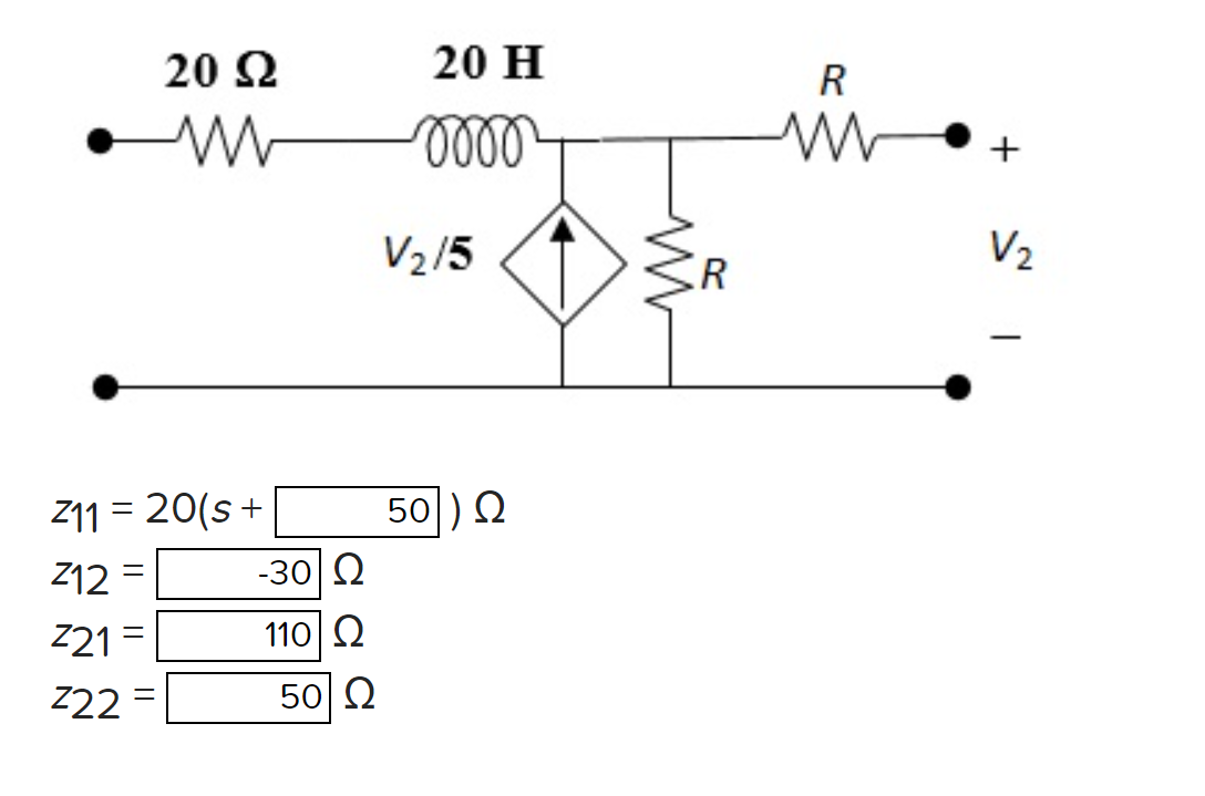 Solved Calculate the impedanceparameter equivalent of the