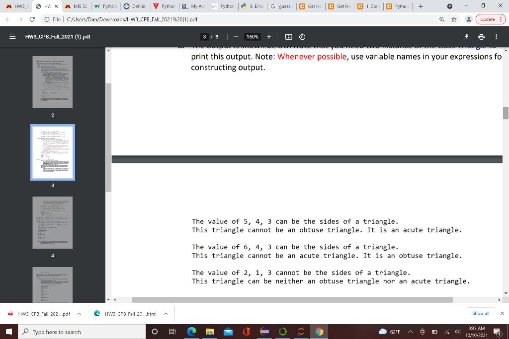 Solved Python Define a class named Triangle in the geometry | Chegg.com