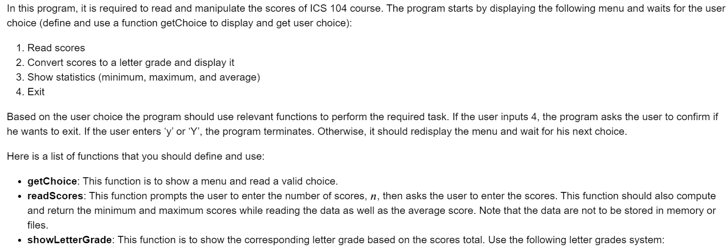 Solved In this program, it is required to read and | Chegg.com