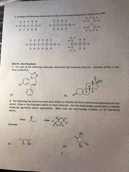 Solved Arrange the following compounds in order of | Chegg.com