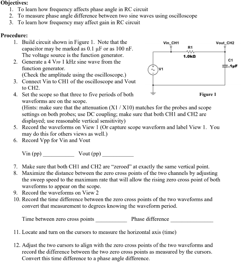 Solved Objectives 1. To learn how frequency affects phase